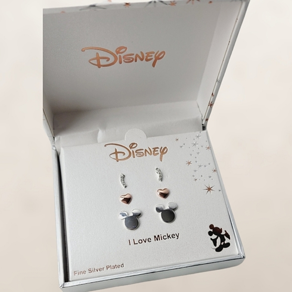 Disney Mickey Mouse Three Pairs Earrings Set